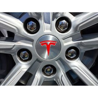 Nabendeckel Aufkleber Tesla Logo small
