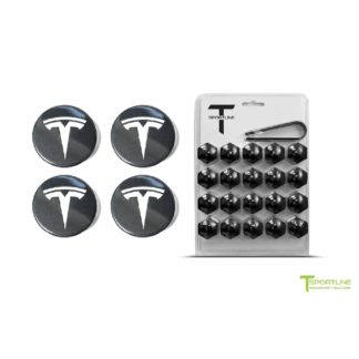 TSportline Nabendeckel in Felgen-Originalfarbe und Radmutterkappenset