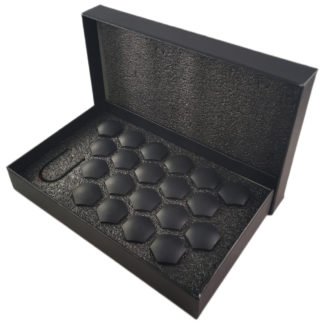 Radmutternkappenset schwarz matt & schwarz glanz